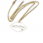 Les Tr&eacute;sors De Lily [K2800] &ndash; kuldne &bdquo;Kiss&rdquo; kaelakee kuld