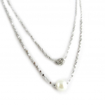 Les Tr&eacute;sors De Lily [L1851] &ndash; h&otilde;bedast elevandiluust Perla kaelakee valge