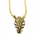 7bis [P5829] - K&auml;sitsi valmistatud  Origami  kaelakee (sebra) kuld - 17x11 mm kuld