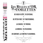 Les Tr&eacute;sors De Lily [Q0605] - Planche de stickers 'Messages' ('Les R&egrave;gles d'Or des Toilettes) - 50x70 cm must