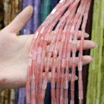 Vikerkaare poolv&auml;&auml;riskividest ristk&uuml;likukujuline silindriline punch lahtised helmed v&otilde;lusid 36 cm kaelakee jaoks k&auml;ev&otilde;ru jalav&otilde;ru k&otilde;rvar&otilde;ngas k&auml;sit&ouml;&ouml; 4 x 13 mm