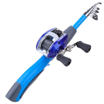 Reisi&otilde;ngerulli kombineeritud s&uuml;sinikkiust &uuml;lik&otilde;va teleskoop&otilde;ng koos Casting &otilde;ngerulliga karpkalap&uuml;&uuml;giks sinine