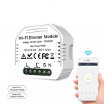 90&ndash;250 V Wifi dimmeri moodul dimmeri l&uuml;liti Nutikad valgusl&uuml;litid 2-suunalised l&uuml;liti h&auml;&auml;ljuhtimisrakenduse APP kaugjuhtimispult Wifi Dimmer Module valge
