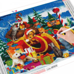 Teemantmaaling Koerte ristpistes t&auml;ispuur Teemanttikandid Talvine mosaiik Loom Rhinestone komplekt J&otilde;ulukingitus Full Round (20X30CM)