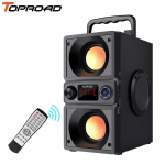 TOPROAD Bluetoothi ​​k&otilde;lar 30 W suure v&otilde;imsusega kaasaskantav juhtmevaba 3D bassik&otilde;lar peok&otilde;larid toetavad kaugjuhtimispulti FM-raadio AUX must