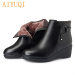 Saapad kiiluga naiste saapad Kingad paksu villaga lumesaapad ehtsast nahast naiste talvesaapad 36