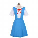 Anime Evangelion Halloween Women Cosplay Asuka Langley Soryu Tokyo Ayanami Rei kost&uuml;&uuml;mide koolivorm XXL sinine