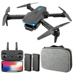 S89 RC droon kaameraga 4K Wifi FPV kahe kaameraga droon mini kokkupandav neljakopteri m&auml;nguasi t&auml;iskasvanutele lastele 4k 2 batteries must