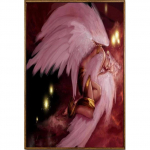 5D DIY Teemantmaaling Naine ingel ristpistes komplekt Mosaiik Teemanttikandid Roos T&auml;is&uuml;mmargune/ruudukujuline puur Kodukaunistus Round 20x30cm