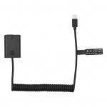 Andoer NP-FW50 n&auml;iv aku USB-C &uuml;hendusadapter koos USB Type-C vedrutoitekaabli asendusega must