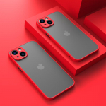 P&otilde;rutuskindel armor matt &uuml;mbris iPhone'ile 16 15 14 13 12 11 Pro Max XR XS X 7 8 Plus SE Mini luksuslik silikoonist p&otilde;rkeraua l&auml;bipaistev k&otilde;va arvuti kate iPhone 13 Pro punane