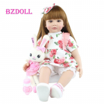 BZDOLL 60 cm pehmest silikoonist Reborn Baby Doll m&auml;nguasjad nagu p&auml;ris vin&uuml;&uuml;list printsessi mudilane Alive Bebe Girl Bonecas Kids s&uuml;nnip&auml;evakingitus Girl-11