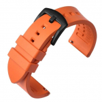 Kiirkinnitusega kellarihm 18mm 19mm 20mm 21mm 22mm 24mm silikoonkummist rihm Pruun oranž must veekindel 20mm