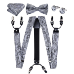 Dibangu meeste traksid, reguleeritavad traksid, kikilips Tasku kandiline mansetin&ouml;&ouml;pide komplekt meestele 3,5 cm laius elastne 4011