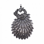 1tk Big Peacock Charms Charms Antiikh&otilde;bedav&auml;rviline tsingisulam 86X53mm