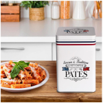 Les Tr&eacute;sors De Lily [A3027] &ndash; metallist pastakarp 'Le Petit Comptoir' valge (maitsed ja traditsioonid) - 18x12x12 cm valge