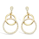 Les Tr&eacute;sors De Lily [R2592] - kullatud k&otilde;rvar&otilde;ngad  Sissi  valgest kullast - 30x15 mm valge