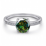 BagueRingeni luksuslik D v&auml;rvi 2CT moissanite s&otilde;rmus Pass Diamond Test abielus&otilde;rmus naistele 925 Sterling h&otilde;be ehtes&otilde;rmus 10 tumeroheline v&auml;rv