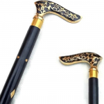 Messingist jalutuskepp Solid Vintage Designer Victorian Lihtne puidust jalutuskepp Antiikstiilis Kokkupandav jalutuskepp 36-tolline messingiga