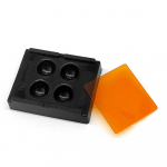 Dental Veneer Storage Box Teeth Patch Shading Light Storage Box 4 holes Dental Membrane Tooth Box Denture Retainer Molar Box Dentist Tools 5 sets