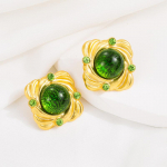 Naiste Retro-k&otilde;rvar&otilde;ngad Titaanist terassulamist ripatsk&otilde;rvar&otilde;ngad akr&uuml;&uuml;lkristallidest ruudukujulised helmed geomeetrilised k&otilde;rvakaunistused OneSize punane