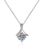 S925 S925 Sterling Silver Diamond naiste s&uuml;damest kaelakee kalasabast ripats tsirkoonist rangluu kett, mis on p&otilde;imitud &uuml;hekaraadine temperament sobib k&otilde;igega