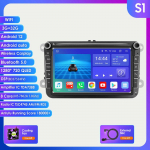 Autoraadio Hizpo 8 tolli Android AutoRadio jaoks Volkswagen VW Passat B6 B7 CC Tiguan Touran Golf Polo Skoda Seat Carplay Multimeedia GPS 2din Audio Video S1 8Core 3GB 32GB WIFI