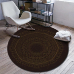 Mandala stiilis libisemiskindel &uuml;mmargune vaip p&otilde;randamatiks elutuba magamistuba dekoratsioon libisemiskindel ala vaip joogamatiks vaip ringvaip 160*160CM