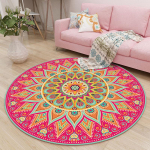Mandala retro &uuml;mmargune vaip Boheemlas stiilis elutuba magamistuba &otilde;ppet&ouml;&ouml; kodu Etnilises stiilis vaip elutoa diivan &uuml;mmargune p&otilde;randamatt Tapis 120cm x 120cm