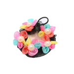 V&auml;rvilised lillelised elastsest riidest juuksen&otilde;elad Taskuga juukseklambrid Net Bun Juuste aksessuaarid naistele Hair Barrette 7cm