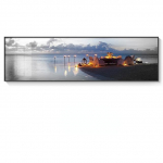 Moodne kodukaunistus voodi &auml;&auml;res Riverine'i l&otilde;uendimaali plakatid ja &ouml;&ouml;vaate seinakunstipildid elutoa magamistoa b&auml;nnerile 20cm&times;40cm NoFrame