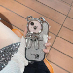 Elektriga kaetud l&auml;&auml;tsehoidja Sparkling Bear telefoni&uuml;mbris iPhone'i 14 13 12 11 Pro XS Max X XR 7 8 Plus jaoks, l&ouml;&ouml;gikindel pehme kate iPhone 7 Plus sinine