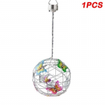 1 tk LED p&auml;ikeseliblikas rippuv puupallilamp v&auml;lis&otilde;ue aia dekoratiivsed &uuml;mmargused pallid rippvalgusti 11.5*11.5cm valge