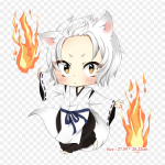 Chibi Kitsune Anime Chibi Kitsune Triikraud soojus&uuml;lekandel Printimine Vin&uuml;&uuml;lplaastrid Kleebis riietele Ise ise tehke aplikatsioonid pestavad plaastrid