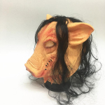 Horror Saw Pig Head Mask Full Face Cosplay Lateksimask Halloweeni peorekvisiidid p&uuml;hadetarbed 1
