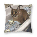 Big Floppa Cash padjap&uuml;&uuml;r Pol&uuml;esterlinane Velvet Creative Zip Dekoratiivne voodipadja kate hulgim&uuml;&uuml;k 30x30cm