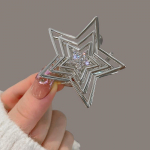 Uued peen Rhinestone Pearl juukseklambrid, disainitud geomeetrilised t&auml;htkujulised juuksek&uuml;&uuml;sklambrid, metallist juukseaksessuaarid naistele