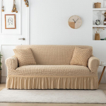 Four Seasons universaalne elastne &uuml;hev&auml;rviline 1/2/3/4 istme diivani kate koos k&auml;etugedega Tight Wrap k&otilde;ikeh&otilde;lmav Seersucker seelik 4-seater 235-300cm