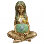 Gaia kuju Mother Earth Art Statue Polyresin kujuke Dekoratiivne kujuke 12* 9*16cm pronksi