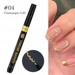 K&uuml;&uuml;nelakkide pliiats h&otilde;bedane kroomlakk veekindel metallist v&auml;rvimisgeel Graffiti lainejoonistuspliiats Stripe Lines pintsel manik&uuml;&uuml;ri jaoks kunsti isetegemine