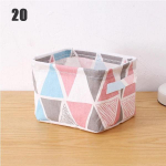 1 riidest hoiukorv k&auml;epidemega, tr&uuml;kitud lauapealne hoiukorv, multifunktsionaalne kokkupandav hoiukarp, raamatud, aluspesu, perekond, 1