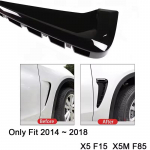 2TK K&uuml;lgmiste tiibade &otilde;huvoolu poritiibav&otilde;re sisselaskeava, must kroom, BMW X5 F15 2014 2015 2016 2017 Chrome