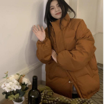 Talvine moekas vaba l&otilde;ikega puuvillane jope naistele M must