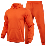 S&uuml;gistalvine dressi&uuml;likond Meeste 2-osalised t&auml;iskapuutsiga komplektid Meeste komplektid &Uuml;likond Meeste Fliisist Sport-Hoodie Dressip&uuml;ksid Kaheosalised komplektid XL oranž