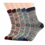 5 paari meeste p&otilde;hjamaised termosokid Talvised soojad paksud jalgsimatk v&auml;rvilised sokid 5PCS