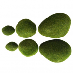 1 pakk tehissamblakivid, h&auml;gune, n&auml;rbumata kompaktne kvaliteetne kunstsamblaga kaetud kivi potitaimede jaoks roheline