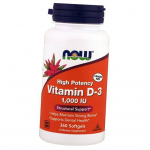 Vitamiin D3 v&auml;ga aktiivne, vitamiin D-3 1000, Now Foods 180 geelikapslit (36128047) 360softgels