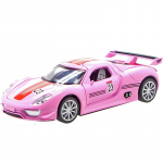 1/32 Scale 918 Diecast automudeli m&auml;nguasi, tagasit&otilde;mmatav m&auml;nguasi koos heli ja valgusega lastele v&auml;ikelastele poistele t&uuml;drukutele m&otilde;eldud kingituste kollektsioon 1/32-14.6x6.5x3.5cm roosa