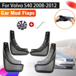4X auto porilapid Volvo S40 jaoks 2008-2012 Auto Pritsmekaitse Eesmised Tagumised Poritiivad Deflektor Autotarvikud Pritsmevastane 4 tk black