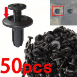 50/100 tk auto kere 8mm/ 0,31 tolli ava l&auml;bim&otilde;&otilde;t Plastneedid Poritiib kaitseraua Push Pin Clip Universaalne auto kinnitused Klamber Auto tarvikud T&ouml;&ouml;riist 550976188 50pcs must